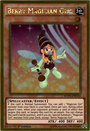 Yu-Gi-Oh! - Berry Magician Girl (MVP1-ENG14) - The Dark Side of Dimensions Movie Pack Gold Edition - 1st Edition - Gold Rare