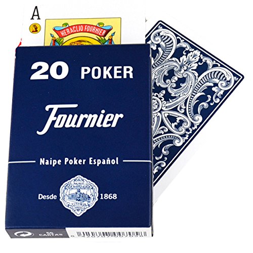 Deck of 55 Fournier Spanish Poker Playing Cards Tuck Case - Baraja Poker Español