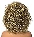 Wiginway Women Short Curly Heat Resistant Synthetic Hair Wigs Big Curly Dark Blonde Fashion Wigs 8 Inch