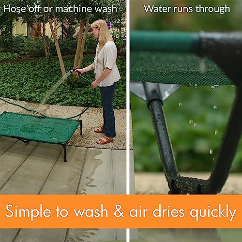 K&H Pet Products Elevated Outdoor Dog Cot Bed, Raised Cooling Bed with