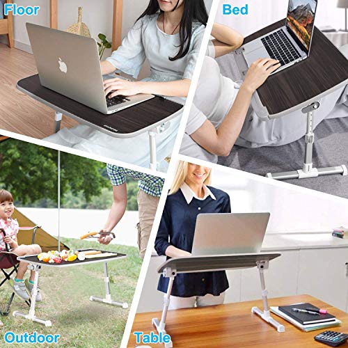 NEARPOW Laptop Desk for Bed, Larger Size Bed Table Laptop Bed Tray, Height and Angle Adjustable