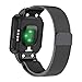 GELISHI Compatible with Garmin Forerunner 35 Watch Bands, Fashion Stainless Steel Milanese Bracelet Replacement Wristbands Strap for Garmin Forerunner 35 Watch - Black (No Tracker)