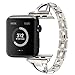 Moretek Silver Bands for Apple Watch 42mm Stainless Steel Metal Replacement Bracelet Classic Band for Apple Watch 42 MM Strap Series 3 Series 2 Series 1 (Fine Silver 42mm)