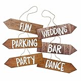 Talking Tables Blossom & Brogues Wedding Venue Signs for a Wedding Reception, Multicolor (6 Pack)