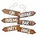 Talking Tables Blossom & Brogues Wedding Venue Signs for a Wedding Reception, Multicolor (6 Pack)