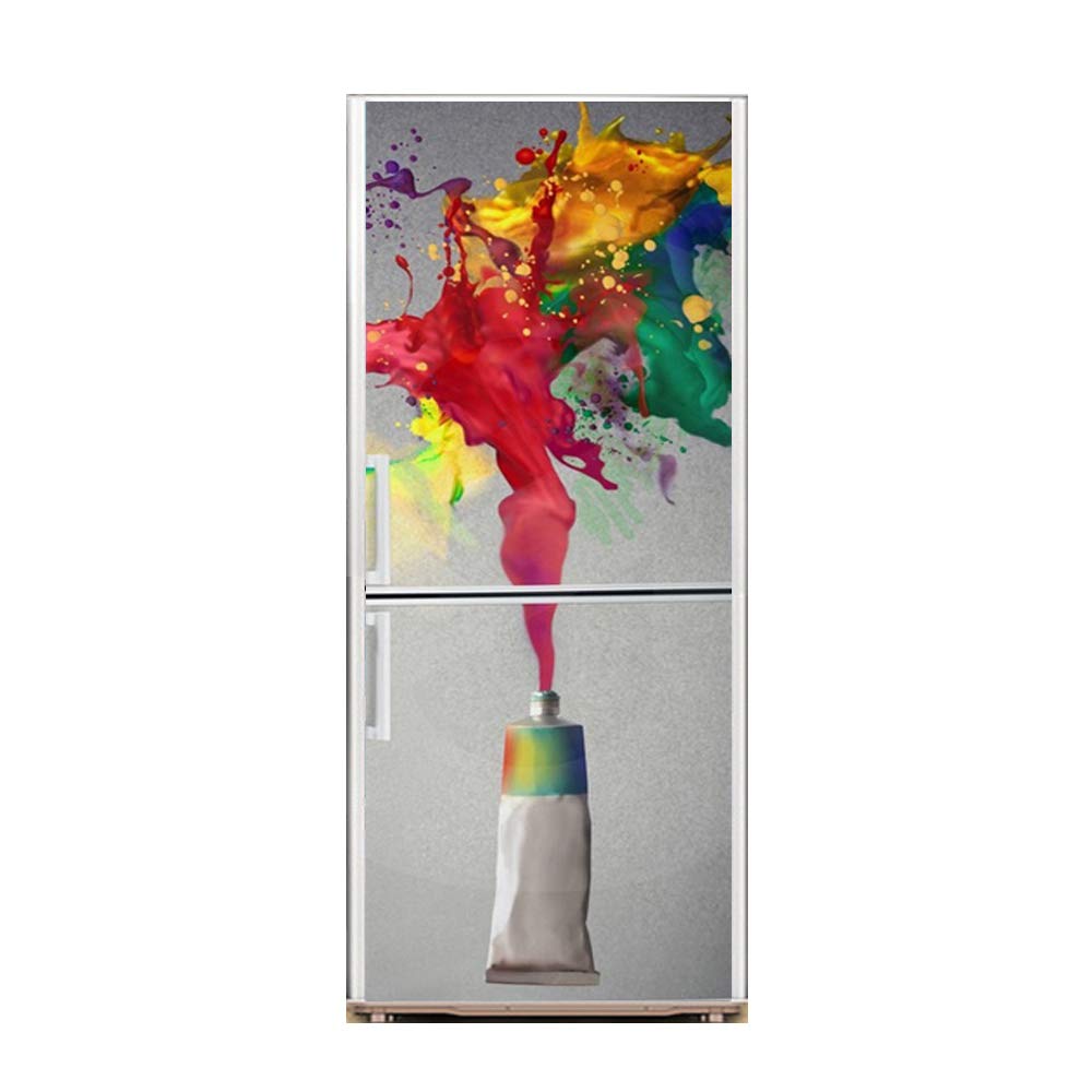 XIAOMAN Cocina Nevera Pegatinas Acuarela HD Refrigerador Puerta ...