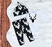Newborn Infant Baby Girls Boy Deer Tops Bodysuit Long Pants Hat 3pcs Outfits Set