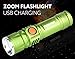 Probe Shiny USB LED Rechargeable Flashlight,Tuscom Waterproof Adjustable LED Zoom 3000LM Mini Portable Flashlight (Green)