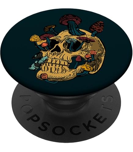 Skeleton Skull Dark Nu Goth Pastel Goth Aesthetic Flower Popsockets Adhesive Popgrip