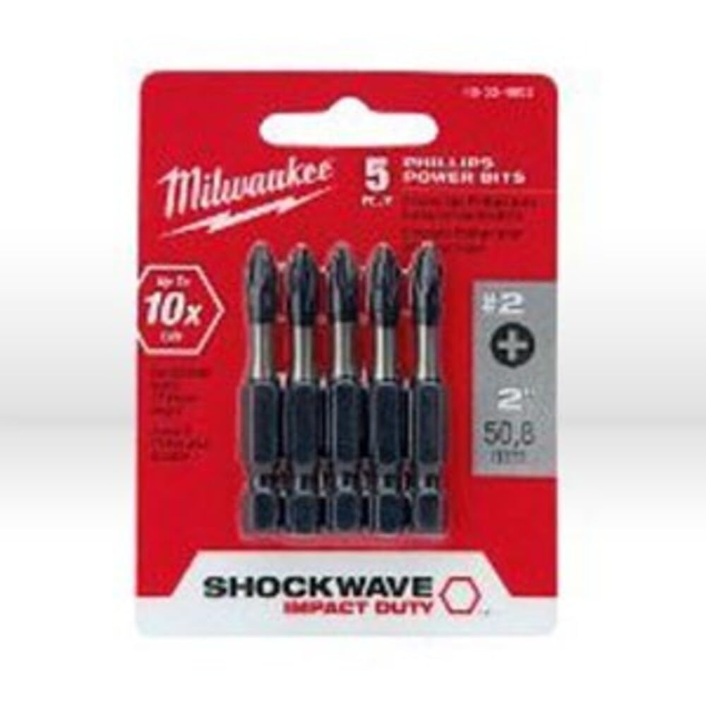 Milwaukee 48-32-4602 Phillips Power Bits 5 Pack