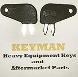 Pair (2 keys) Keyman CAT Caterpillar Heavy Equipment Key-Battery Key-key for Caterpillar, Komatsu, International, Part Number 8H5306
