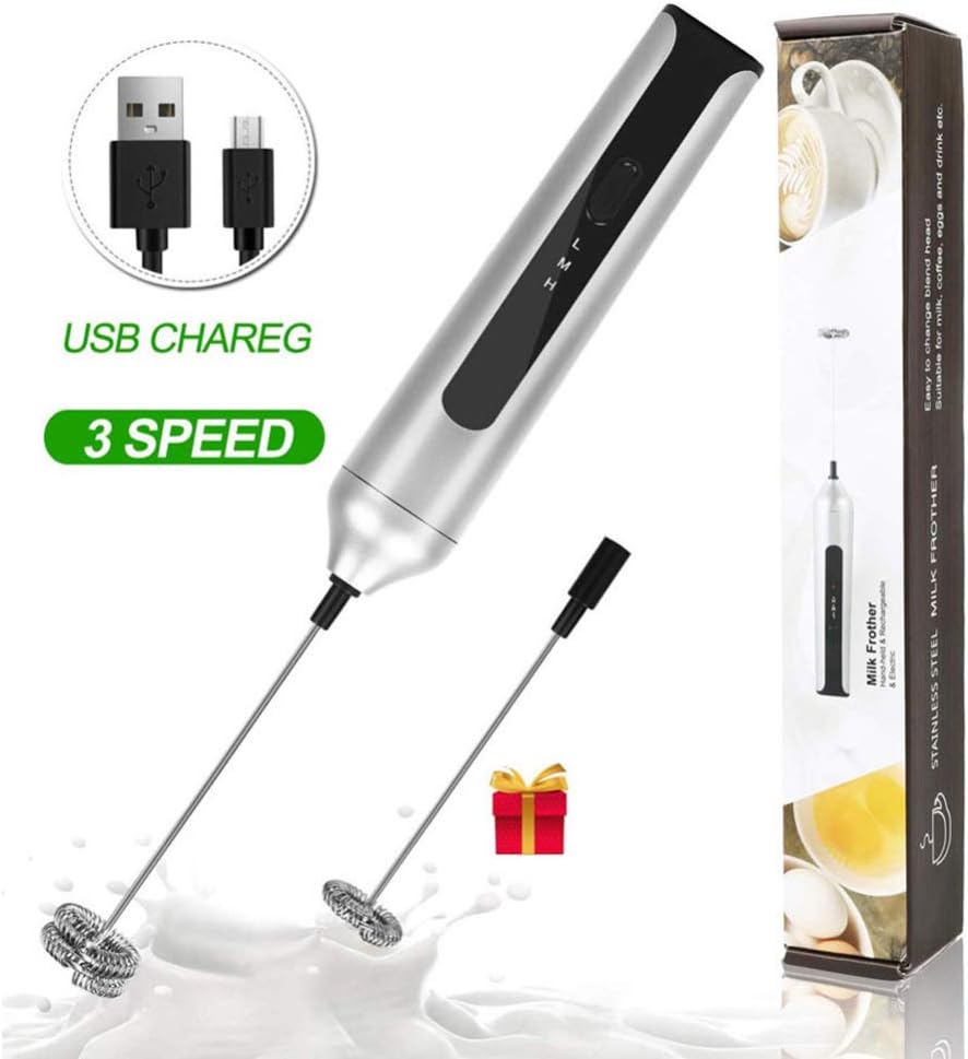 Anonyme Electric Handheld Foam Maker Rechargeable Basecent Milk Frother for Coffee Latte Cappuccino Milk Frother