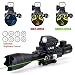 UUQ 4-16x50EG Tactical Rifle Scope Red/Green Illuminated Range Finder Reticle with Green Laser and Multi Optical Coated Holographic Dot Sight
