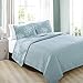 Home Fashion Designs 3-Piece Coastal Beach Theme Quilt Set with Shams. Soft All-Season Luxury Microfiber Reversible Bedspread and Coverlet. Fenwick Collection Brand. (Full/Queen, Ether Blue)
