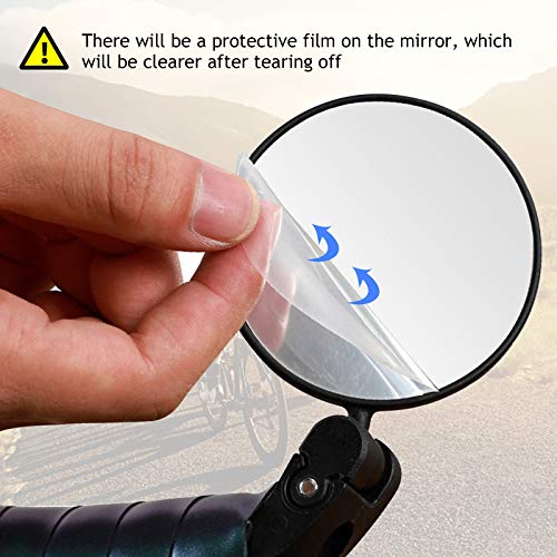 EUNEWR 2 stuks fietsspiegels, universeel, verstelbaar, 360° groothoek, voor 17,4-22 mm vlakke fietsstuur, voor kinderen… - Image 4