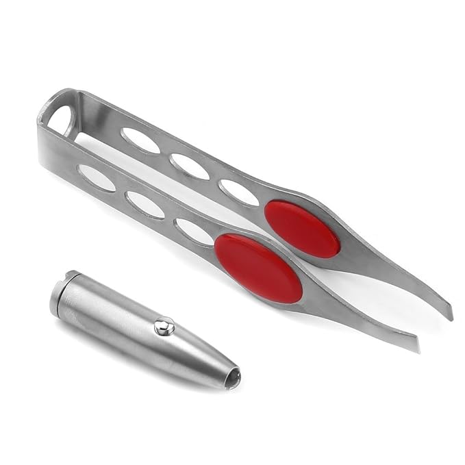 Outgeek Mini Light Eyelash Removal Tweezer Clip Make up Led Eyebrow Hair Beauty Tool