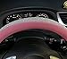 Sino Banyan Diamond Steering Wheel Cover PU Leather Case, with Bling Bling Crystal Rhinestones, Universal 15 Inch Protector for Women, Pink