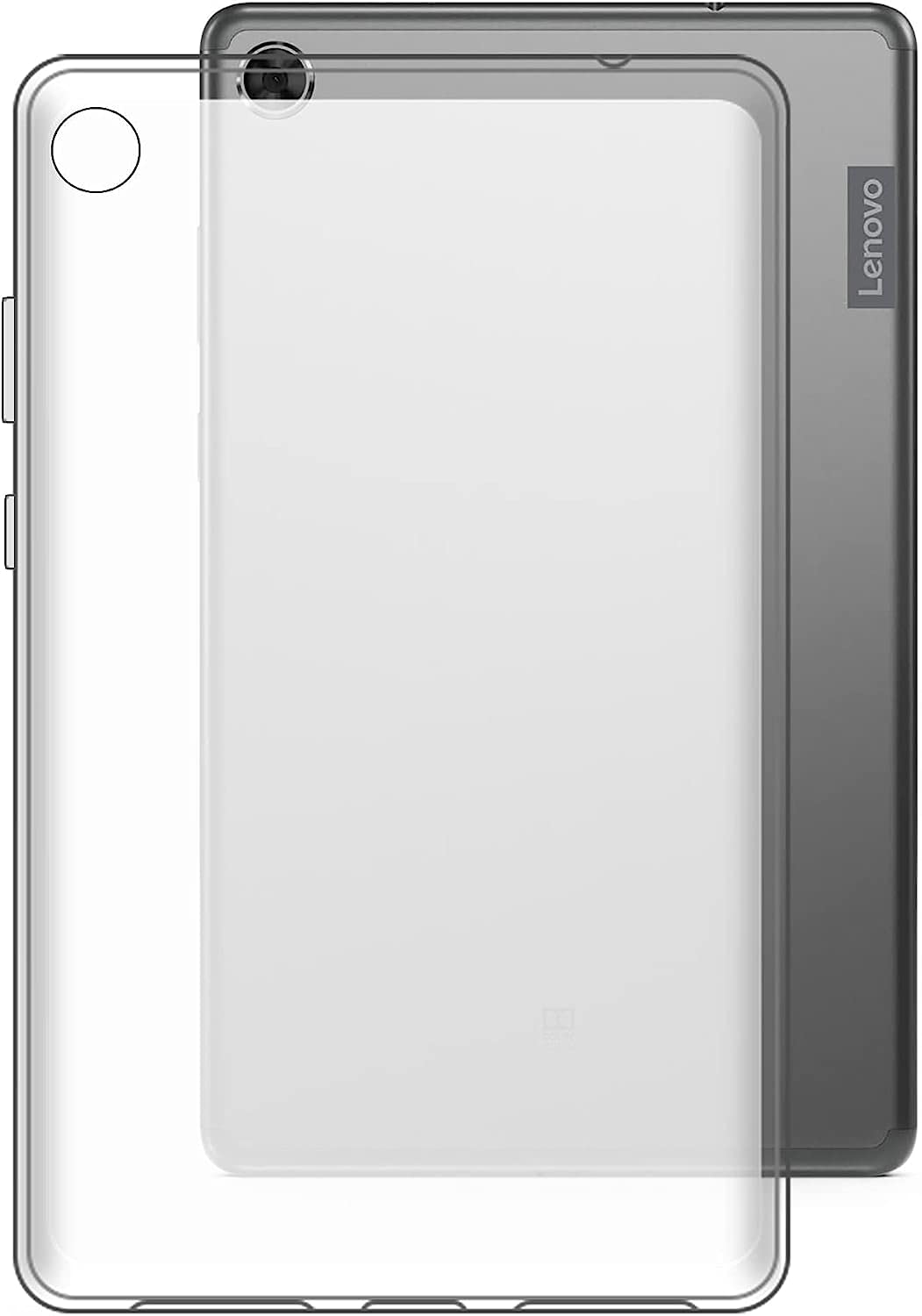 GIOPUEY Case for Lenovo Tab M8 (4th Gen) TB-300FU, Soft TPU back shell, Ultra-light and thin, Anti-vibration and anti-slip, no bulky - Transparent white