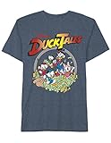 Ducktales Disney Scrooge McDuck Huey Dewey Louie Heather Navy Adult Mens T-Shirt
