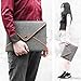 TOPHOME Laptop Sleeve Case for Apple MacBook Air 13 and MacBook Pro 13.3 Laptop Briefcase Business Office Bag Notebook Carrying Case Handbag Genuine Leather Bag Air Pro Case Wool Felt Handmade Grey