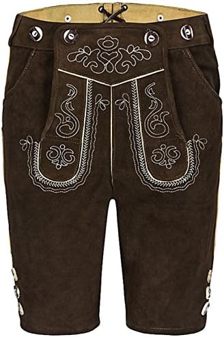 ROXBavaria Trachten Lederhosen Men - Trachten Lederhose Short - Oktoberfest