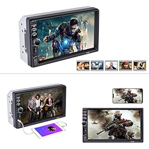 Autoradio Bluetooth 2 DIN Compatibile con Apple Carplay, Lettore MP5 7 Pollici Stereo Auto HD Touchscreen Supporta… - immagine 4