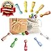 aGreatLife Mini Bowling Game Set for Kids - 10 Wooden Pins - 4 x 1.3 Inches and 3 Bowling Balls - 1.6 inches in Diameter - Best Desk Toys, Table Games for 3, 4, 5 Year - Old Boys and Girls Toddlers
