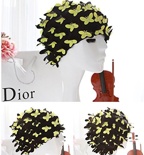 Ryan Dvan Butterfly Fashion Handmade Flower Petals Women Long Hair Swim Cap Swimming Hats