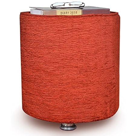 Angel Furniture Myton Solid Wood | 35X35X45 cm | Ottoman | Footstool | Gaming Stool | Extra Seating - Red