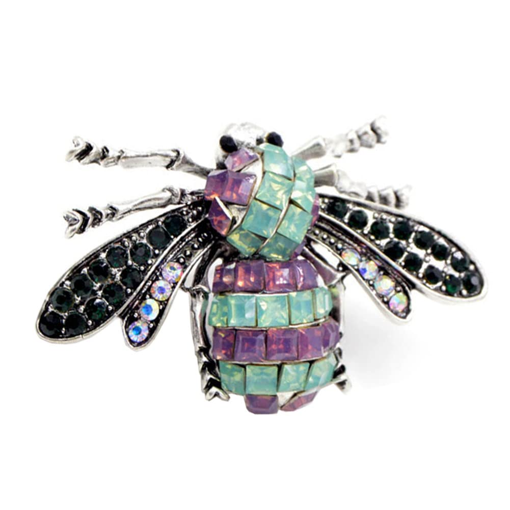 Retro Insect Bee Brooch Fashion Crystal Rhinestone Enamel Insect Series Brooch For Women Clothes Scarf Clip Rhinestone Brooch Jewelry Gift For Girl