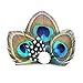 Handmade Fashion Triplet Peacock Feather Hair Clips Bridal Fascinator Headpiece