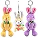 Pre-Filled Easter Eggs with Plush Bunny, Jumbo 7” Bright Colorful Easter Eggs Prefilled with Variety Plush Bunnies Combo Set