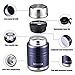SOMIGA Food Jar Insulated Stainless Steel Folding Spoon,Bag-Vacuum Double Walled Bpa Free,Unbreakable,Leak Proof, Hold and Cold Preservation 17 OZ Storage Container, 17OZ, Blue