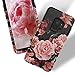 RabeMall Samsung Galaxy S9 Case Unique Pretty Flowers for Girls/Women Anti-Fingerprint Three Layer High Impact Resistant Hybrid Shockproof Protective Cover,Floral Black