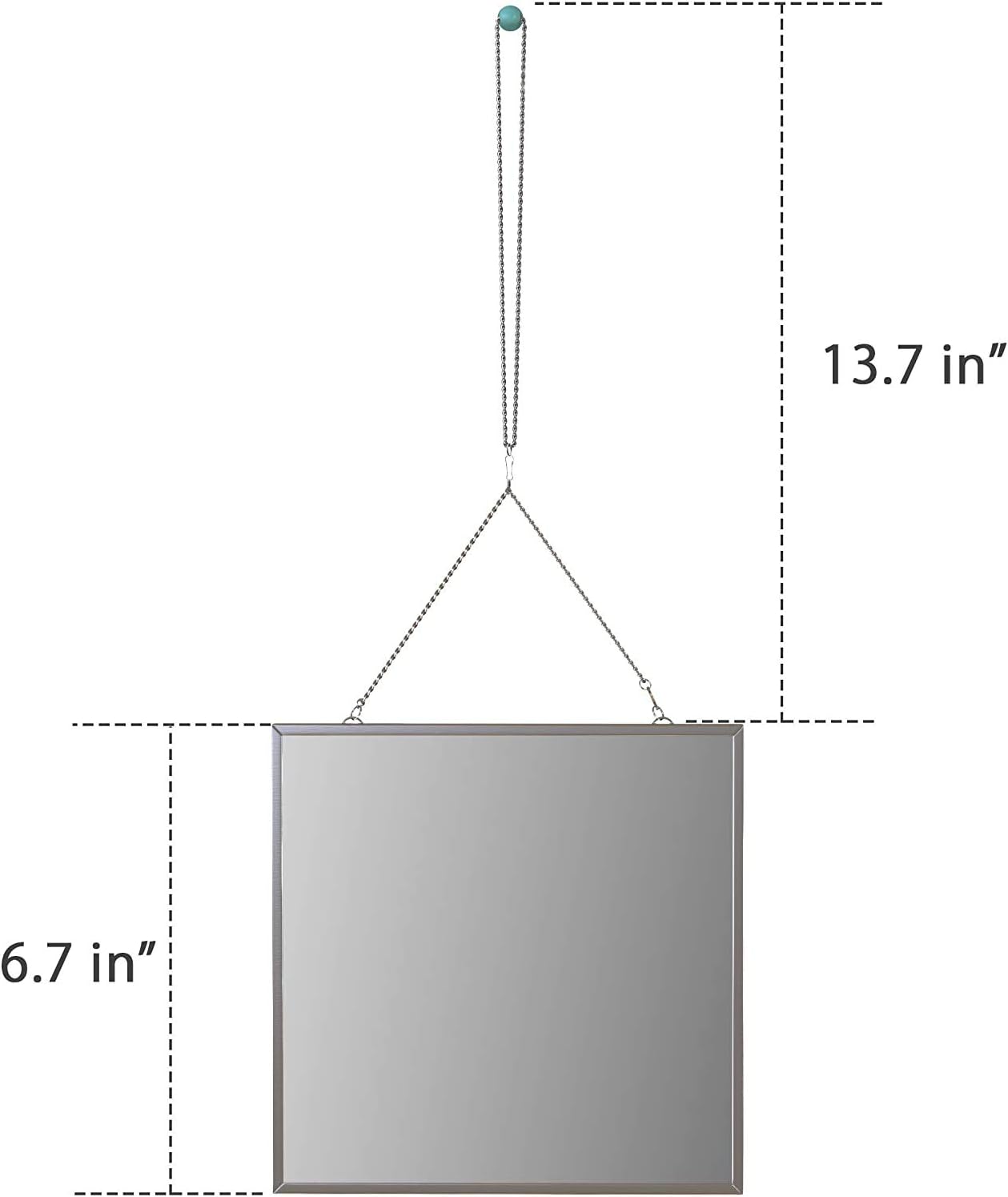 Cozylady Fogless Shower Mirror for Shaving - Nanometer Vanity Mirror Makeup Mirror with Metal Chain Mirrors for Wall - Anti-Fog Bathroom Mirror Wall Mirror Anti-Drop Protection Frame: Kitchen & Dining