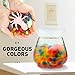 zoneyee Water Beads Orbeez Rainbow Mix Orbies Water Gel Beads Non-Toxic Growing Sensory Beads for Kids Spa Refill Sensory Toys DIY Stress Ball and Décor
