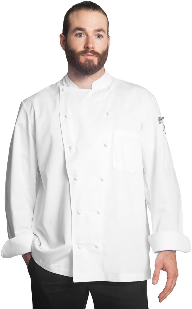 Bragard Alfredo Long Sleeve Chef Jacket - White - Sizes 34-54 US