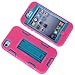 iPhone 4s case, iPhone 4 case, MagicSky Robot Series Hybrid Armored Case with Kickstand for Apple iPhone 4/4S - 1 Pack - Retail Packaging - Blue/Hot Pink