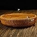 100% Handmade Weaved Storage Bin Fruit Basket Rattan Hamper Wicker Tray Weaving Rack Holder Dining Room Small Container Box Natural Decor Serving Handcrafted Bowl Organizer Serving Snack Dish Display