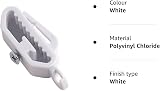 New Edge Blinds White Curtain Track End Stops Pair PVC Smooth Glide Easy Fit view 2