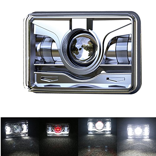 4X6 Inch LED Headlights Replacement H4651 H4652 H4656 H4666 H6545 for GMC Ford Trucks(Pack of 1) LED6456-2 Yr Warranty