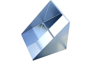 LABNIQUE 25 mm Glass Right Angle Triangle Prism, Coated Reflecting Prism, Right Angle Prism Mirror, Component for Precision Optical Instruments