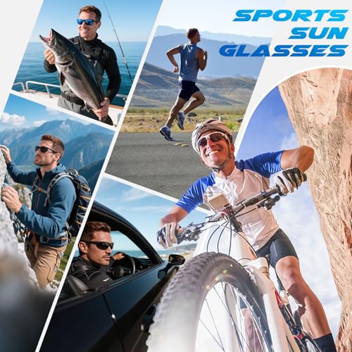 LINVO Sunglasses Men Polarized Sports Cycling Glasses TR90 Ultralight Sunglasses Golf Running Fishing Men Women Protection UV400