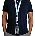 2-Pack Cruise Lanyard with Retractable Badge Reel, Water Resistant Badge Holder, and Snap Buckle, White Set