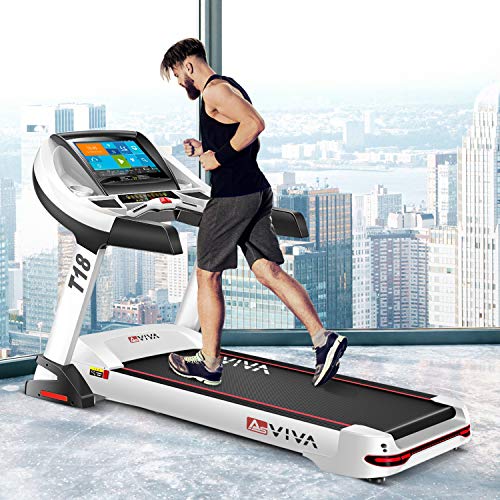 AsVIVA-Laufband-T18-Pro-WiFi-kompatibel-Heimtrainer-mit-156-Touchscreen-Android-Computer-15-Steigung-elektronisch-7PS-Motor-bis-20kmh-Pulsempfaenger-inkl-Brustgurt-klappbar