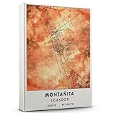 Montanita Map Poster, Ecuador Map Art Poster, Map
