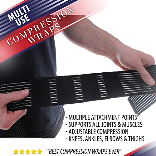 Elastic Knee Compression Bandage Wraps Straps Support for Legs