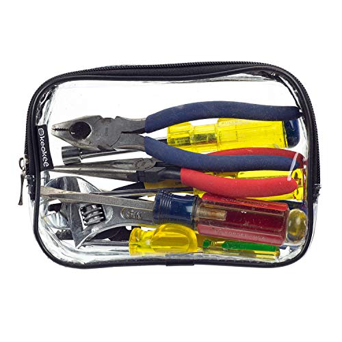 Keokee Clear Toiletry Bag Set, Quart Size with Smaller Case for Travel