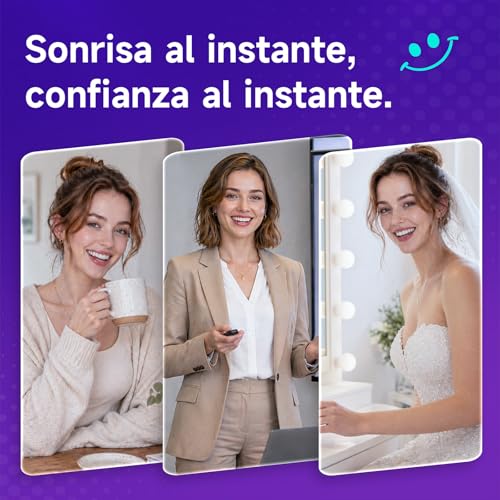 Teethbliss Tiras Blanqueadoras Dientes Moradas: Blanqueador Dental Morado, 7 Tratamiento Efecto Rápido Eliminar Café, Vino, Tabaco Manchas, Seguro Esmalte, Blanqueamiento para Bodas, Citas Trabajar