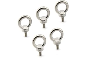 Yasorn M6/0.24" Stainless Steel Lifting Ring Eye Bolts Screw Pack of 5